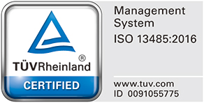 TUV Rheinland CERTIFIED Management System ISO 13485:2016 www.tuv.com ID 0091055775